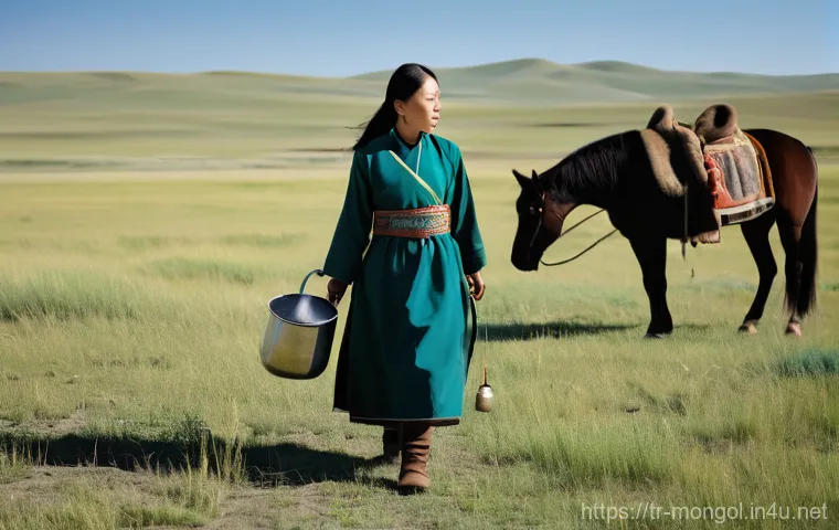 몽골 음식 레시피 - **Steaming Buuz Feast in a Traditional Yurt:**
    A warm and inviting interior shot of a traditiona...