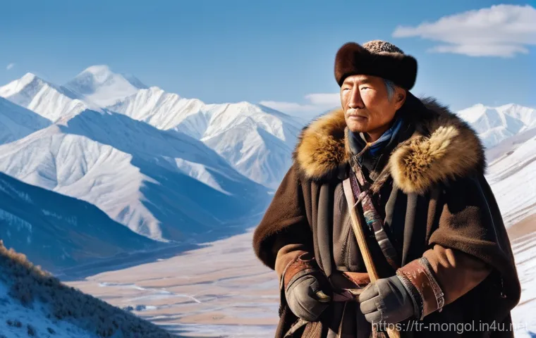 몽골의 독특한 국경 여행 - **Prompt 1: Serene Nomadic Sanctuary in the Mongolian Steppe**
    "A young Mongolian woman, in her ...