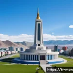 몽골의 독립 기념관 - **Prompt:** A majestic, wide-angle shot of the Mongolian Independence Monument standing proudly in U...